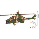 Apache Helicopter Model Kit - Wooden Laser-Cut 3D Puzzle (82 Pcs)