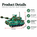 Tank Model Kit - Wooden Laser-Cut 3D Puzzle (137 Pcs)