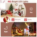 LED Lighted Christmas Reindeer and Santas Sleigh