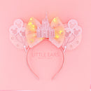 Light Up Rose Gold Castle Mickey Ears