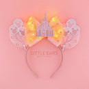 Light Up Rose Gold Castle Mickey Ears