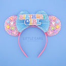 Blue Bow Sparkle Mickey Ears