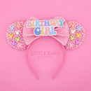 Pink Bow Sparkle Mickey Ears