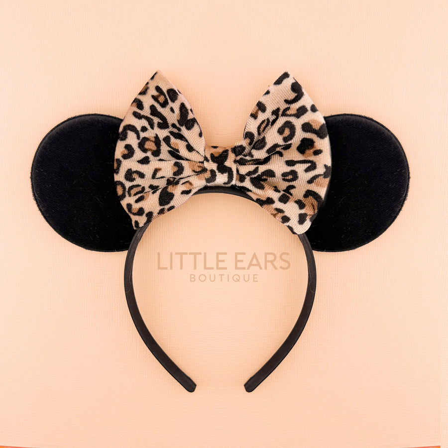 Safari Bow Velvet Mickey Ears