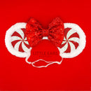 Light Up Candy Cane Elastic Ears
