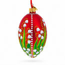 1898 Lilies of the Valley Royal Egg Glass Ornament 4 Inches
