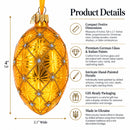 1897 Coronation Royal Egg Glass Ornament 4 Inches