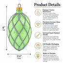 1892 Diamond Trellis Royal Egg Glass Ornament 4 Inches