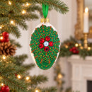 Louis-Francois Designer Jeweled Arabesque Glass Egg Christmas Ornament 4 Inches