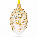 Gold Branches Glass Egg Christmas Ornament 4 Inches