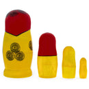 Wooden Semenov Red Scarf Nesting Dolls - Stacking Matryoshka 3.6 Inches