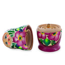 Pink Color with Pink Flowers Wooden Nesting Dolls