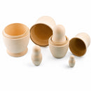 Set of 5 Unfinished Wooden Nesting Dolls DIY Craft Blanks for Painting 5.75 Inches