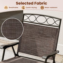 Set of 4 Patio Folding Chairs Set Dining Chairs with Armrests