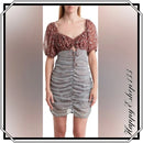 Free People Tessa Floral Print Ruched Dress, Size Medium