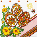 20 Pack of Ukrainian Paper Napkins 3-ply Easter Eggs Pysanky - Folded 6.5 x 6.5 Inches