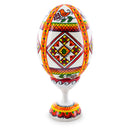 Bird Ukrainian Wooden Easter Egg Pysanka on a Stand 3.75 Inches