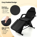 72 Inch Massage Bed with Hydraulic Stool Removable Headrest and Storage Boxes