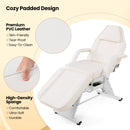 72 Inch Massage Bed with Hydraulic Stool Removable Headrest and Storage Boxes