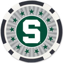 Michigan State Spartans 100 Piece Poker Chips