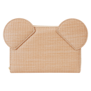 Mickey Mouse Woven Rattan Texture Zip Around Wallet by LoungeFly