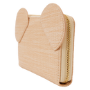 Mickey Mouse Woven Rattan Texture Zip Around Wallet by LoungeFly