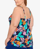 Swim Solutions Printed Double-Strap Princess Tankini