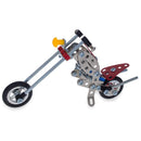 Metal Motorcycle Model Kit Buildable Chopper Toy with Bolts & Tools DIY (105 Pieces) 7.5 Inches