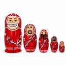 Hockey Players Wooden Nesting Dolls
