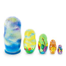 Set of 5 Jesus Christ Rising, Angel and Easter Eggs Wooden Nesting Dolls 6 Inches