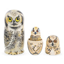 Set of 5 Owls Wooden Nesting Dolls 6 Inches