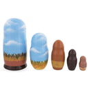 Rooster And Family Wooden Nesting Dolls