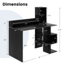 Modern Computer Desk with Storage Bookshelf and Hutch for Home Office