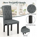 Modern Dining Chair with High Backrest High-density Sponge Cushion