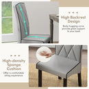 Modern Dining Chair with High Backrest High-density Sponge Cushion