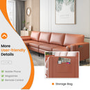 Modular L-shaped 4-Seat Sectional Sofa with Reversible Chaise and 2 USB Socket