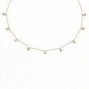 0.90 Carat Genuine Zambian Emerald 10K Yellow Gold Necklace