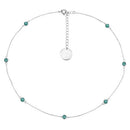 1.89 Carat Genuine Emerald .925 Sterling Silver Necklace