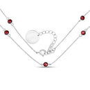 2.10 Carat Genuine Garnet .925 Sterling Silver Necklace