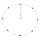 2.10 Carat Genuine Garnet .925 Sterling Silver Necklace