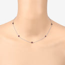 2.10 Carat Genuine Garnet .925 Sterling Silver Necklace
