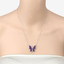 4.32 Carat Genuine Amethyst .925 Sterling Silver Necklace
