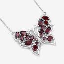 4.60 Carat Genuine Garnet .925 Sterling Silver Necklace