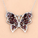 4.60 Carat Genuine Garnet .925 Sterling Silver Necklace