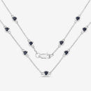 1.98 Carat Genuine Blue Sapphire .925 Sterling Silver Necklace