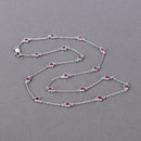 2.34 Carat Genuine Ruby .925 Sterling Silver Necklace