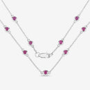 2.34 Carat Genuine Ruby .925 Sterling Silver Necklace