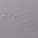 1.80 Carat Genuine Tanzanite .925 Sterling Silver Necklace
