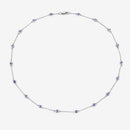 1.80 Carat Genuine Tanzanite .925 Sterling Silver Necklace