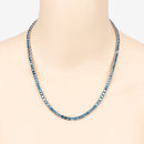 33.24 Carat Genuine Blue Diamond 14K White Gold Necklace